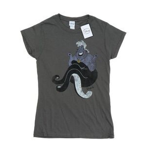 The Little Mermaid Womens/Ladies Classic Ursula Heather T-Shirt / Charcoal